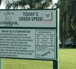 Lansbrook G.C. - Stimpmeter sign