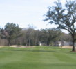 Oak trees dominate the fairway at No. 5
