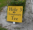 Bad golf course conditioning repair sign