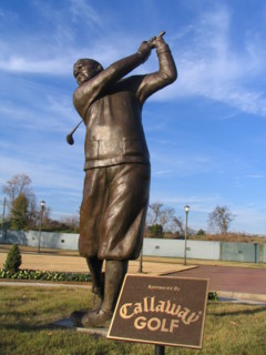The Golf Hall of Fame Botanical Gardens has bronze statues of golf's legends.