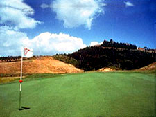 Castelfalfi Golf Course was built near a medieval Tuscan hamlet on the site of a 14-th century battlefield.