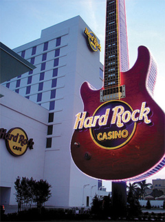 The Hard Rock is a great example of the gulf's luxury-for-less atmosphere.