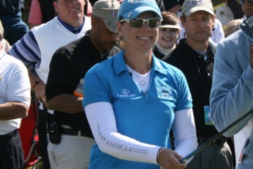 Annika Sorenstam has plenty to smile about following her victory at the Stanford Invitational.