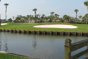 With its palm trees, lagoons and coquina shell waste areas, the Lagoon golf course at the Ponte Vedra Inn and Club has a south Florida feel.