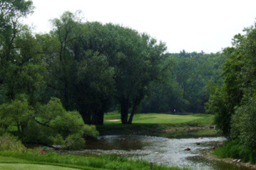The Cheboygan River is the focal point of many holes at Blackwolf Run's River course.