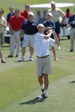 Sound fundamentals and a good rhythm and balance through out the golf swing are the keys to solid, crisp iron play.