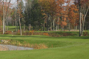 The 13th hole at Breakfast Hill Golf Club in Greenland, N.H.