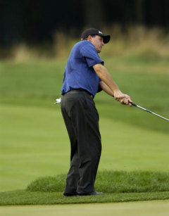 Phil Mickelson uses his high-lofted wedges around the green because he has confidence in those clubs.