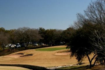 Drives on the right side of the 18th hole at Forest Creek Golf Club will be in jail on their approach shot.