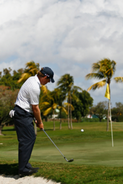 The key to consistent chipping: a smooth motion that allows the clubface to just nip the ball off the ground.