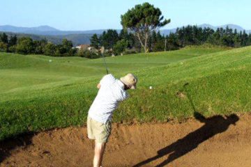 When faced with a difficult bunker shot, the average golfer should take his medicine and just get the ball on the grass. A bogey is better than a double bogey.