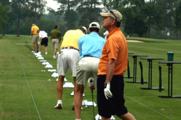 On the range, focus on where you want the ball to start, while feeling like you are hitting it down the tunnel.