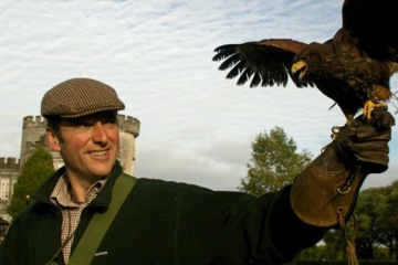 Not up for golf the day you arrive in Ireland? Take a falconry walk at Dromoland Castle.
