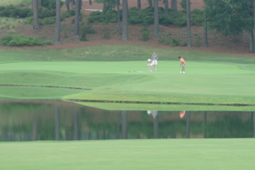 Pinehurst No. 4's greens are still recovering from a summertime junior tournament.