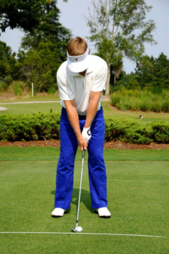 At address, it is beneficial to have some swing thoughts or thought to start and influence your motion.