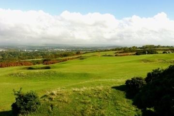 Though they are wide, gorse guards the fairways at Southerndown Golf Club.