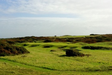 Bunkers steal the show at Royal Porthcawl Golf Club in Wales.