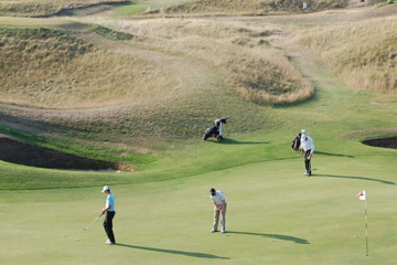 Balls have a tendency to roll off on both sides of the greens at Royal St. George's Golf Club.