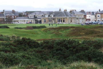 Gorse is a familiar sight at Prestwick Golf Club, home of the first British Open.