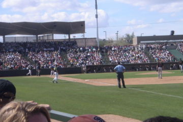 Golfing baseball fans can take in the A's and Brewers each spring at Phoenix Municipal Stadium.