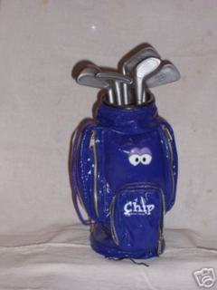 "Chip," a 12-inch golf bag that dances and sings, will give golfers literally seconds of enjoyment.