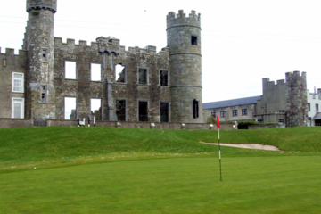 The new golf course plays around the 19th-century ruin at Ballyheigue Castle Golf Club.